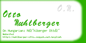 otto muhlberger business card